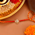 trueBrowns 925 Sterling Silver Gold-Polished Gold Micron Plated Trishul Thread Rakhi | Grocsy