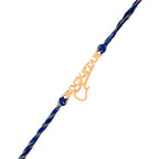 trueBrowns 925 Sterling Silver Rockstar Gold-Polished Gold Micron Plated Thread Rakhi | Grocsy