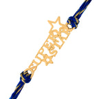 trueBrowns 925 Sterling Silver Gold-Polished Gold Micron Plated Superstar Thread Rakhi | Grocsy