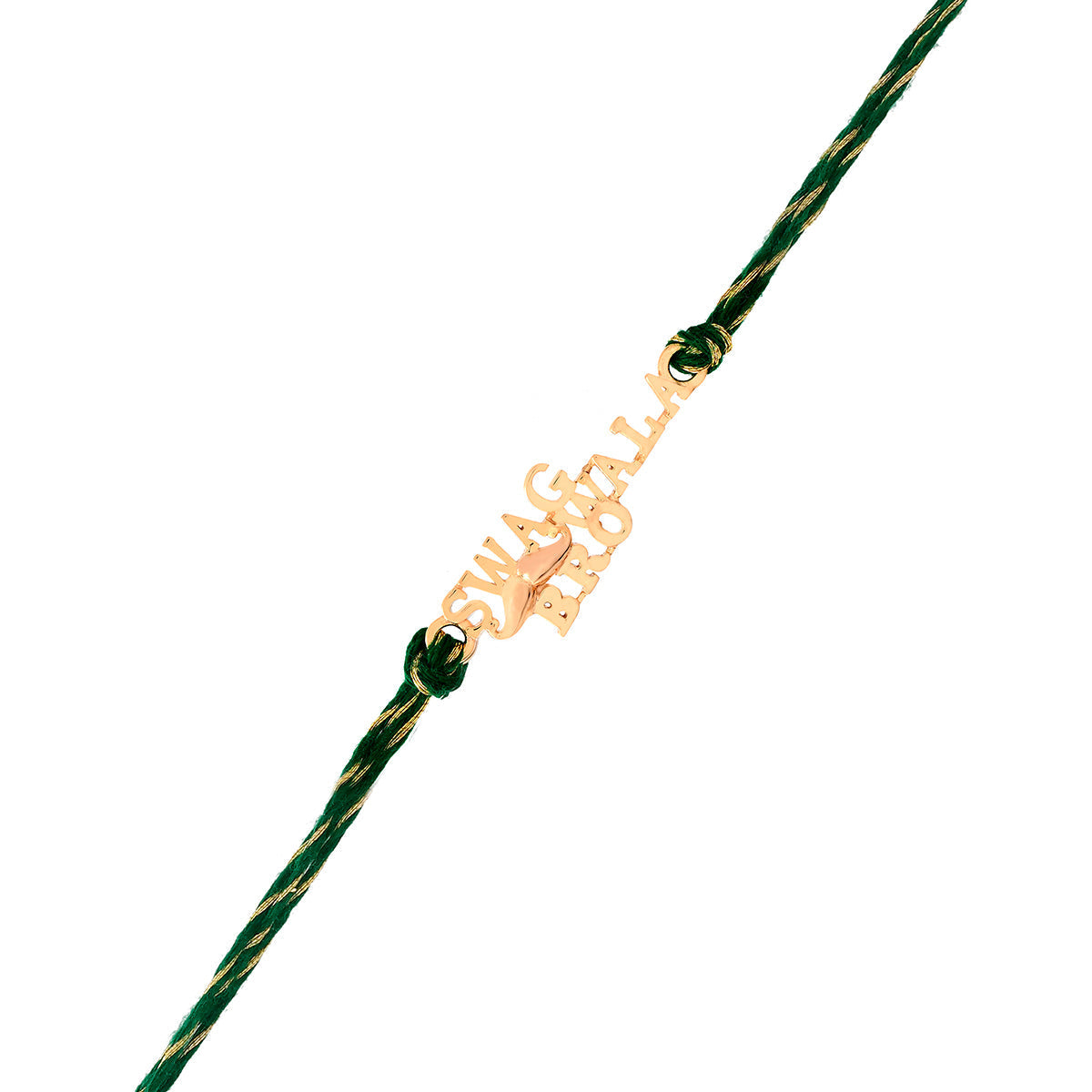 trueBrowns 925 Sterling Silver Gold-Polished Gold Micron Plated Swag Thread Rakhi | Grocsy