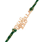 trueBrowns 925 Sterling Silver Gold-Polished Gold Micron Plated Swag Thread Rakhi | Grocsy