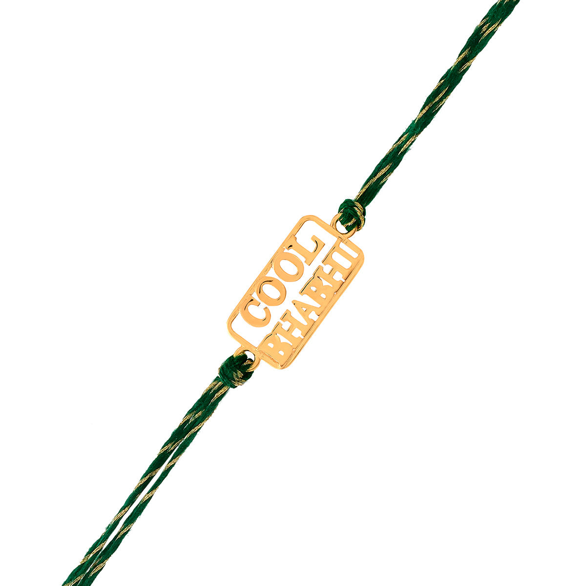 trueBrowns 925 Sterling Silver Cool Bhabhi Gold-Polished Gold Micron Plated Thread Rakhi | Grocsy