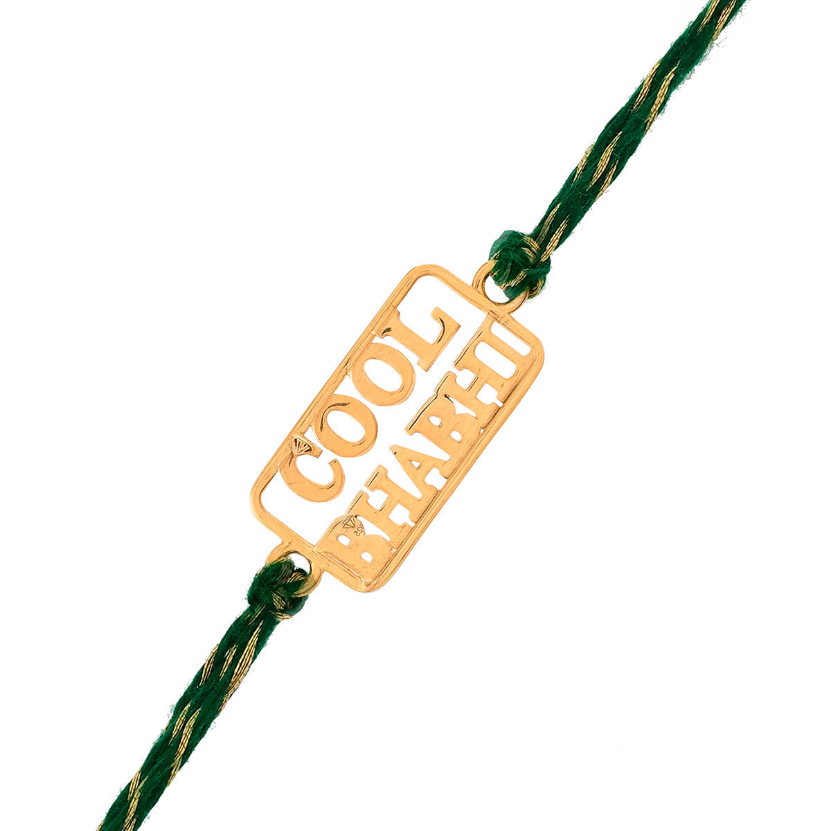 trueBrowns 925 Sterling Silver Cool Bhabhi Gold-Polished Gold Micron Plated Thread Rakhi | Grocsy