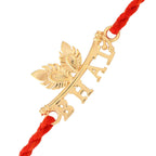 trueBrowns X Voylla 925 Sterling Silver Gold-Polished Gold Micron Plated Bhai Thread Rakhi | Grocsy