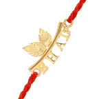 trueBrowns X Voylla 925 Sterling Silver Gold-Polished Gold Micron Plated Bhai Thread Rakhi | Grocsy