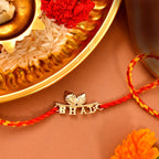 trueBrowns X Voylla 925 Sterling Silver Gold-Polished Gold Micron Plated Bhai Thread Rakhi | Grocsy