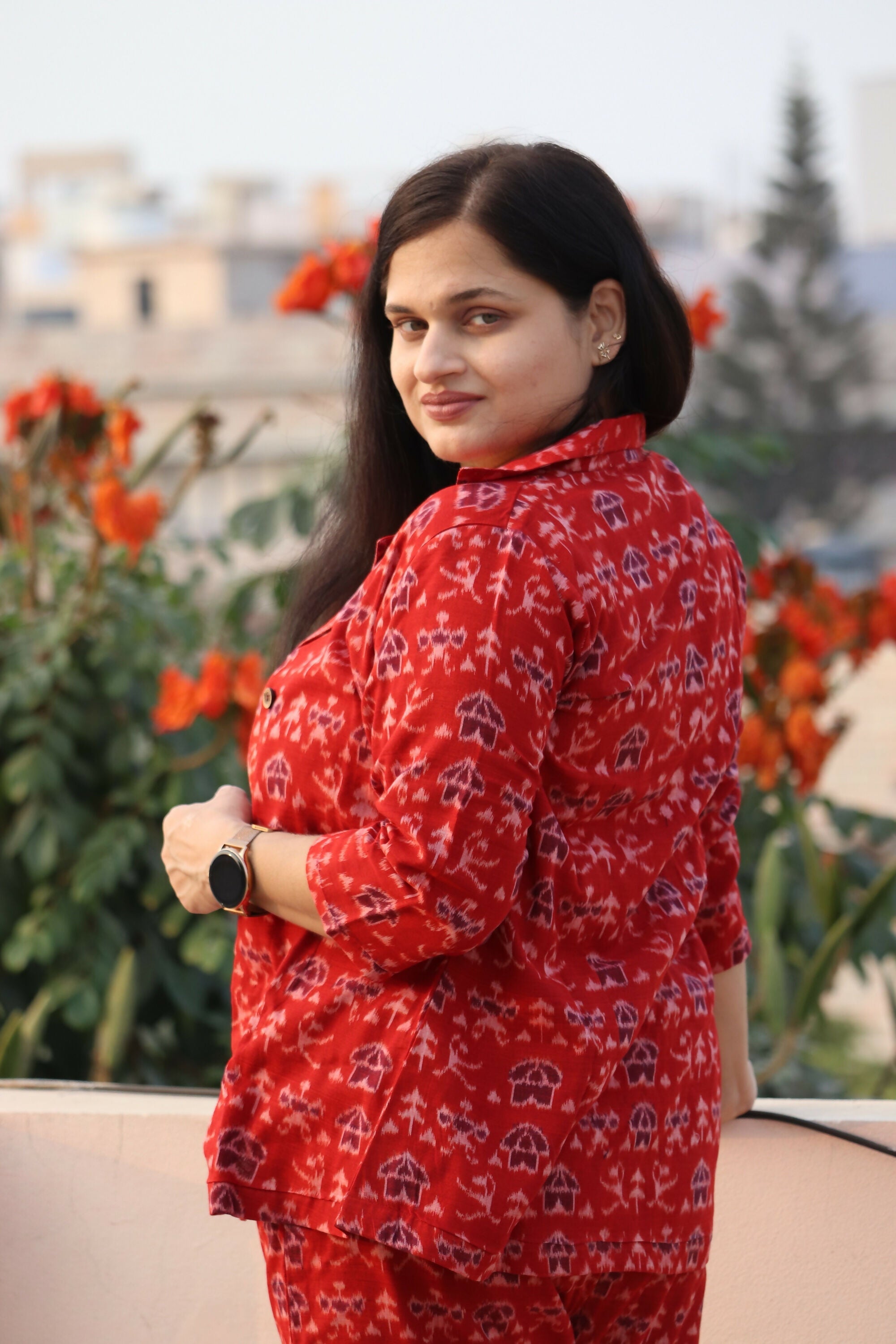 Earthyweaves AnandaRaga Sambalpuri Co-ord Set | Grocsy