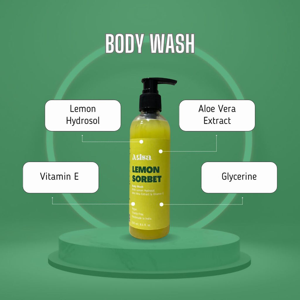 Atisa Lemon Sorbet Body Wash | Grocsy