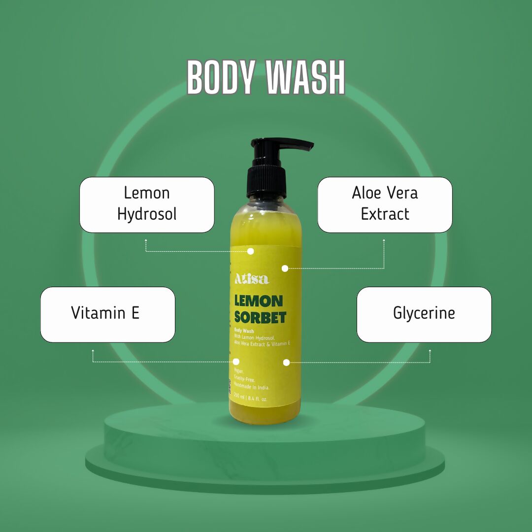 Atisa Lemon Sorbet Body Wash | Grocsy