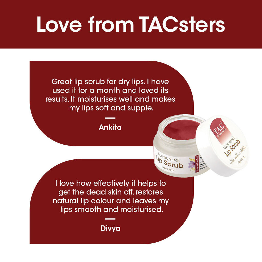 TAC - The Ayurveda Co. Kumkumadi Lip Scrub | Grocsy