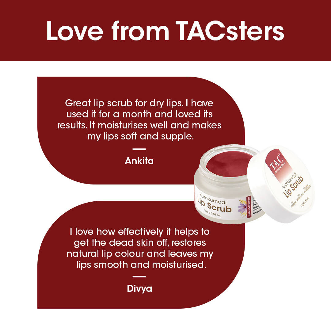 TAC - The Ayurveda Co. Kumkumadi Lip Scrub | Grocsy