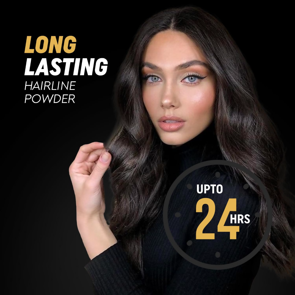 Gleva Hairline Powder Instantly Conceals Hair Root Touch Up Hair Powder for Women & Men - Medium Brown | Grocsy