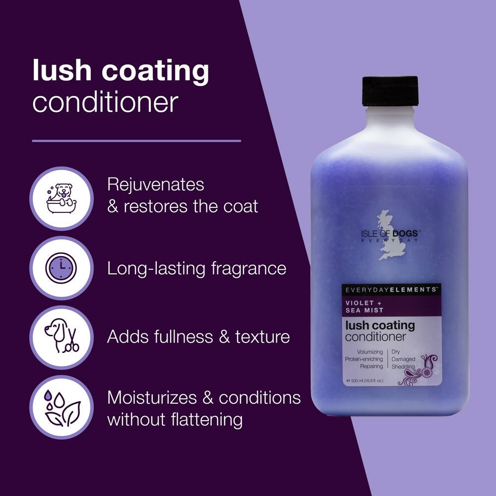 Isle Of Dogs Violet + Sea Mist Lush Coating Dog Conditioner | Grocsy