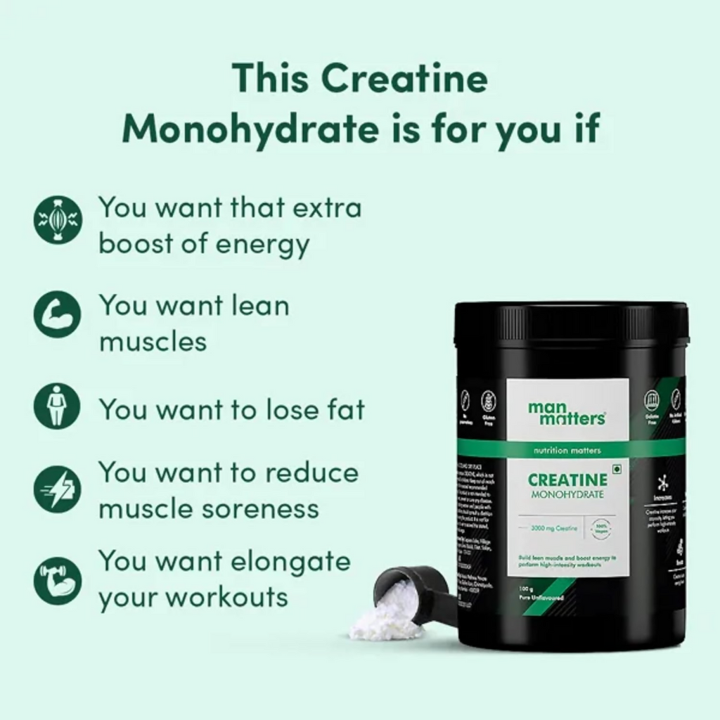 Man Matters Creatine Monohydrate Powder | Grocsy