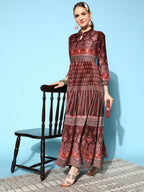 Ahalyaa Women's Beautiful Black Color Digital Print Velvet Kurta | Grocsy