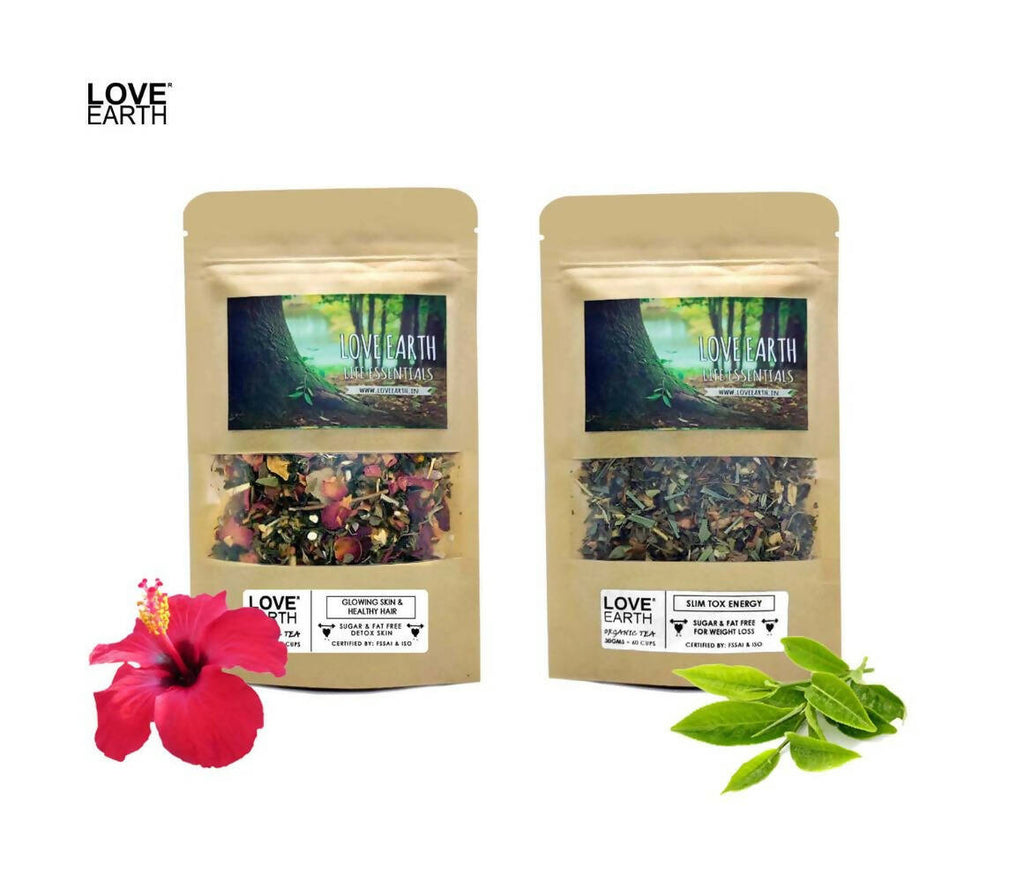 Love Earth 60 Days Tea-Tox Combo | Grocsy