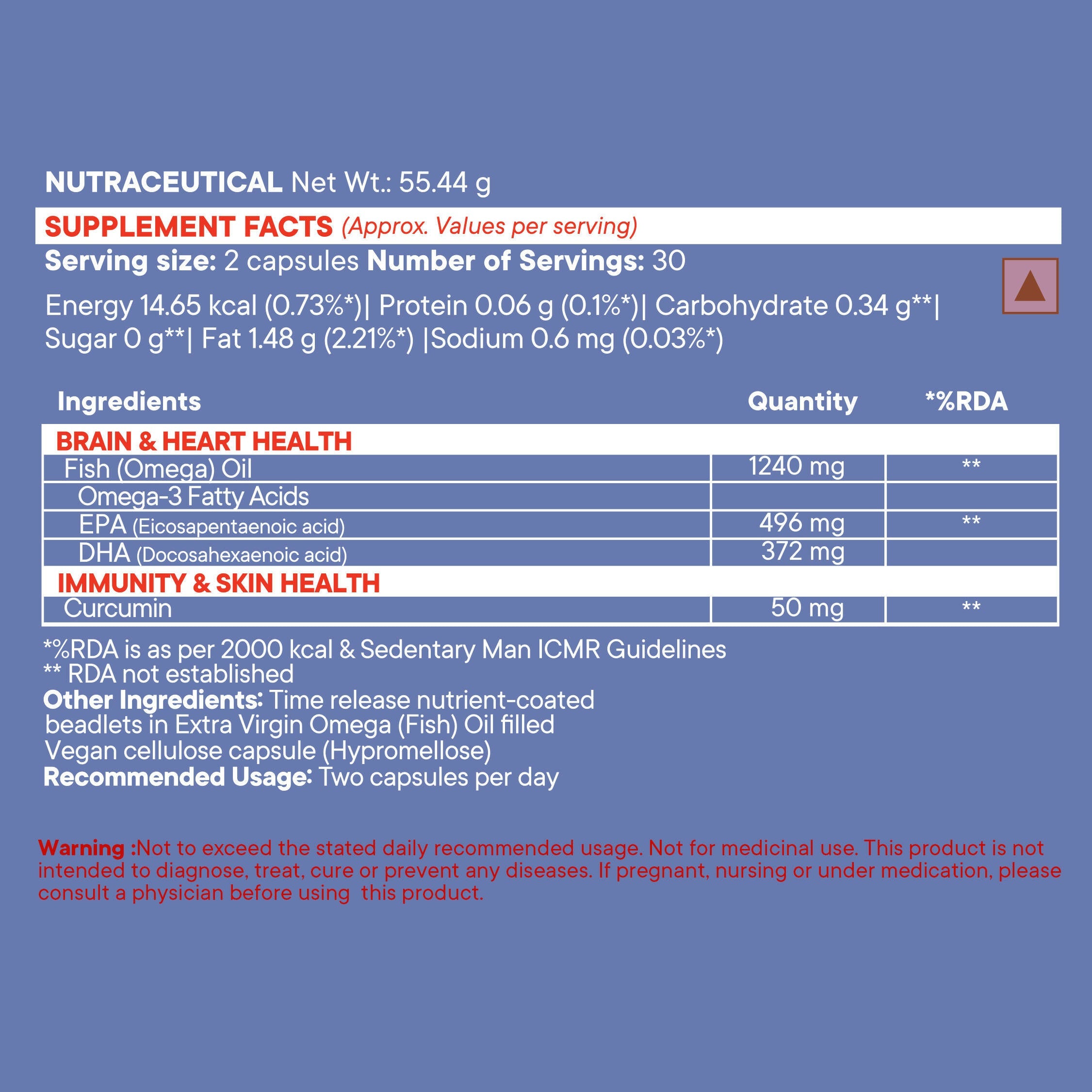 Wellbeing Nutrition Slow | Virgin Omega 3 Capsules | Grocsy