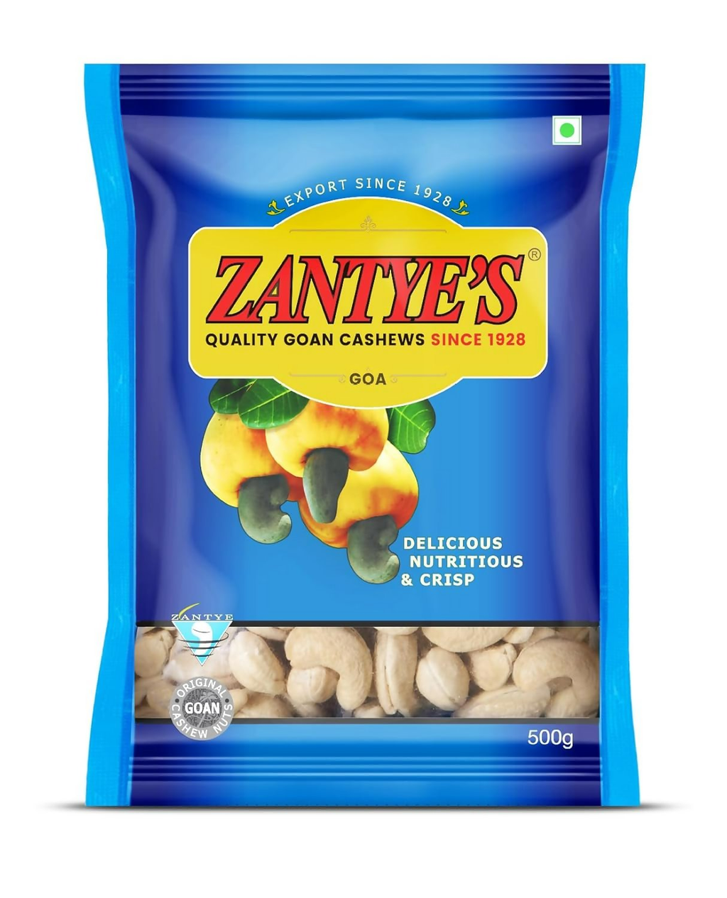 Zantye's Goan Cashew W320 Premium Kaju | Grocsy
