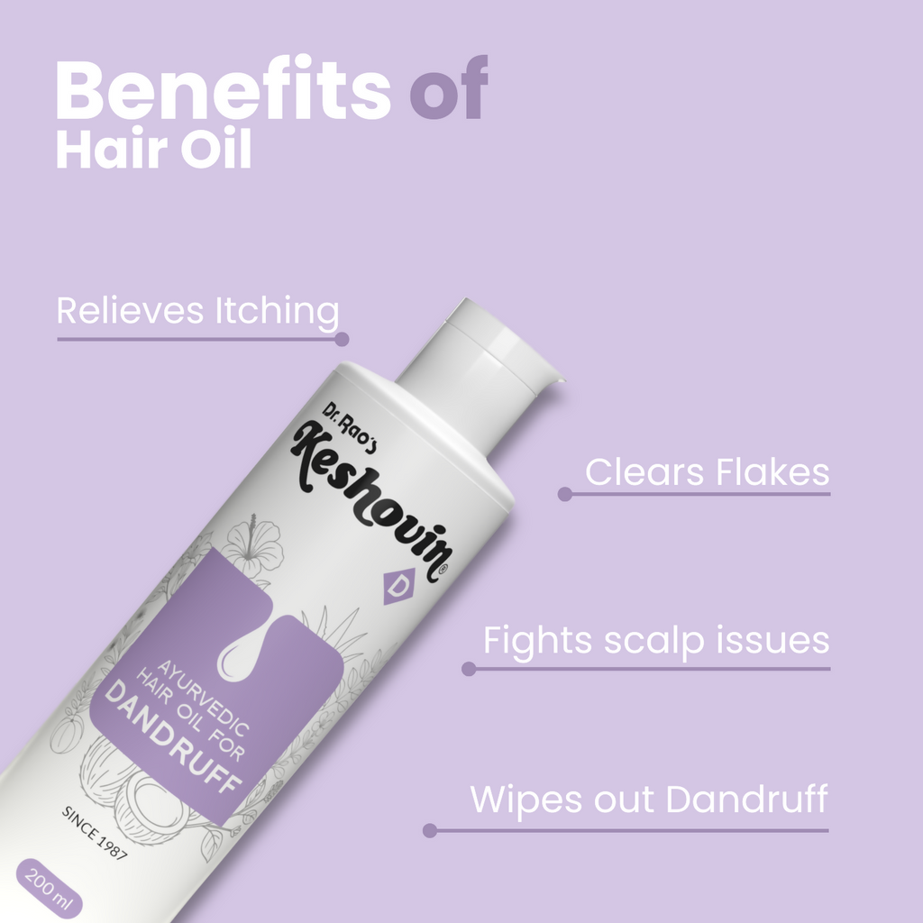 Dr. Rao's Keshovin Anti Dandruff Herbal Hair Oil | Grocsy