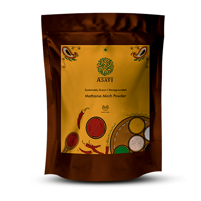Asavi Stone Grounded Mathania Chilli Powder | Grocsy