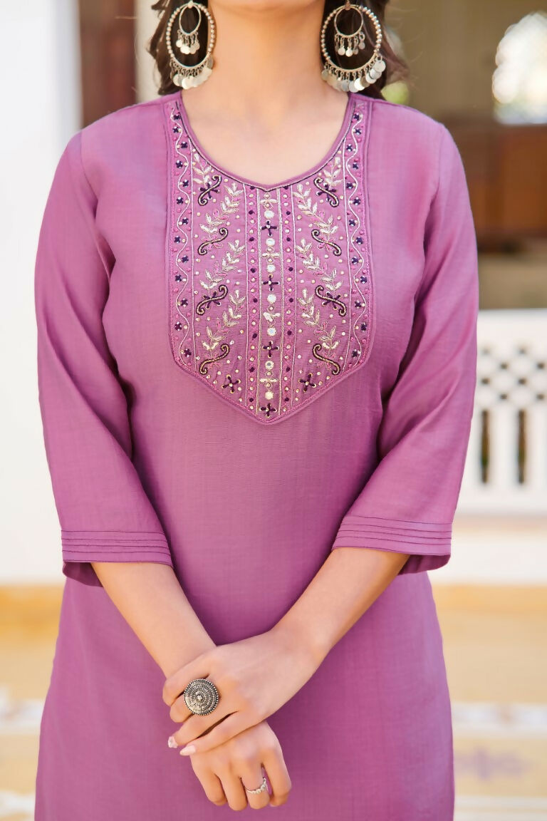 Festive Wear Ethnic Light Purple vetigun Stitched Suit With Dupatta - Nisha | Grocsy