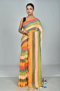 Exclusive Collection Beautiful Multi3 Pure Cotton Woven Handloom Saree With Running Blouse Piece | Grocsy
