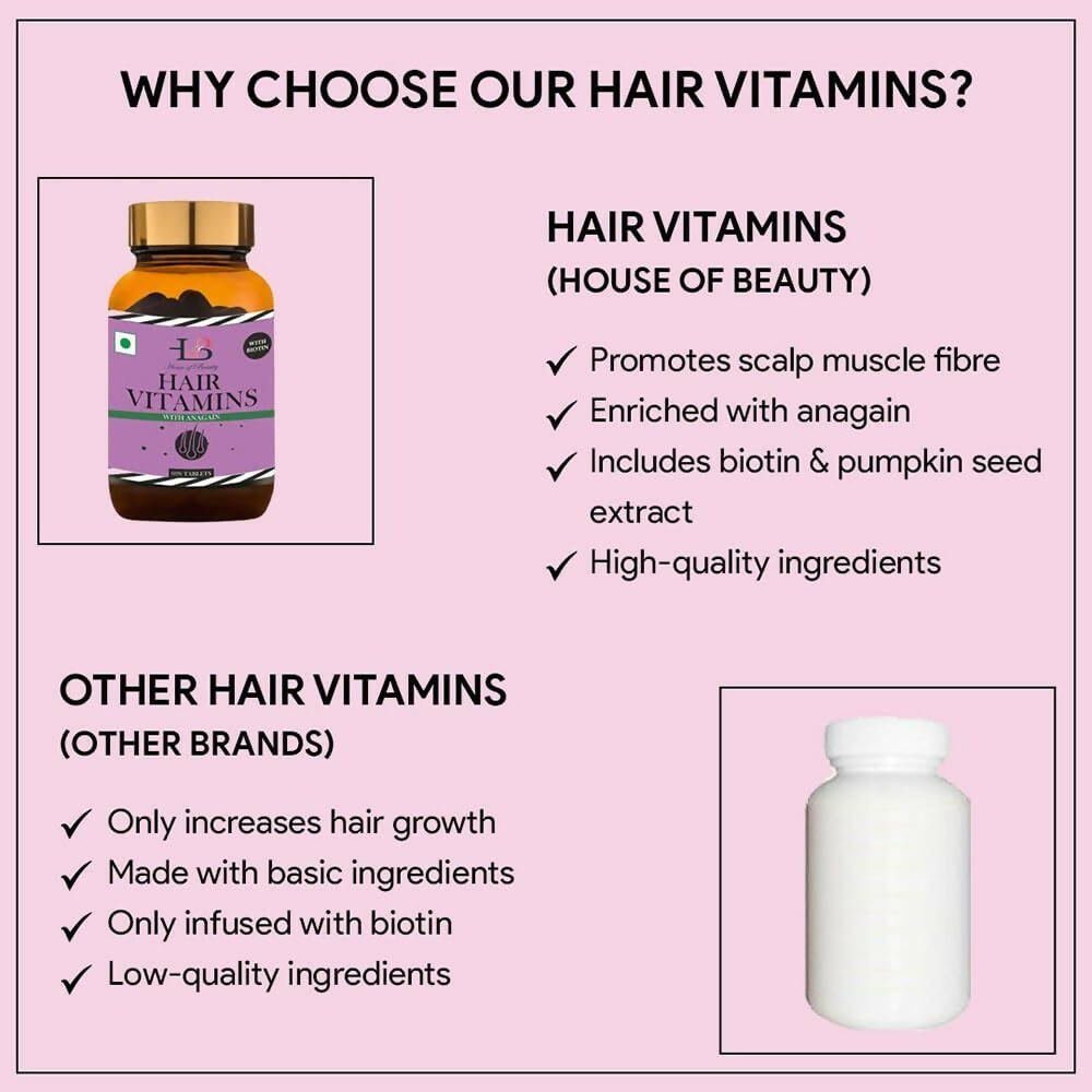 House Of Beauty Hair Vitamins Tablets | Grocsy