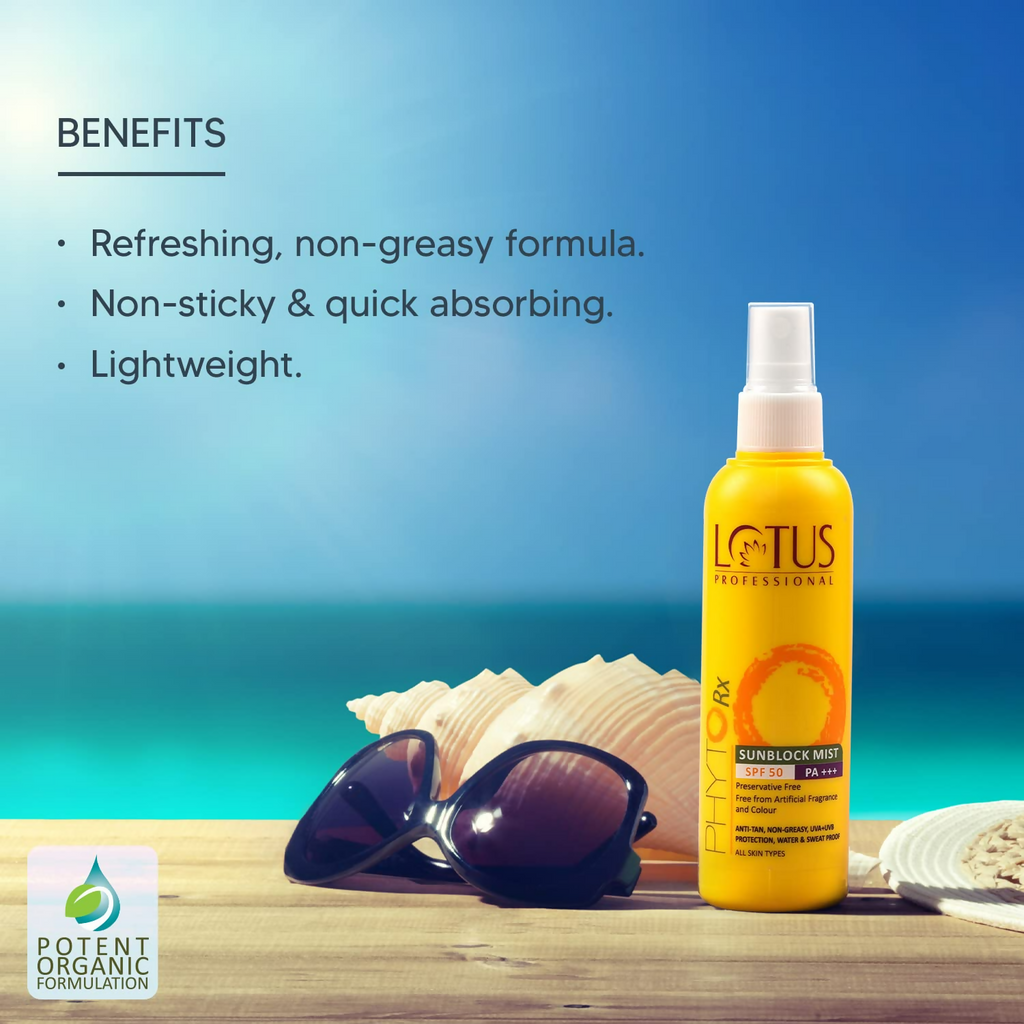 Lotus Professional Phyto Rx Anti - Tan Sunscreen Sunblock Mist SPF 50 | Grocsy