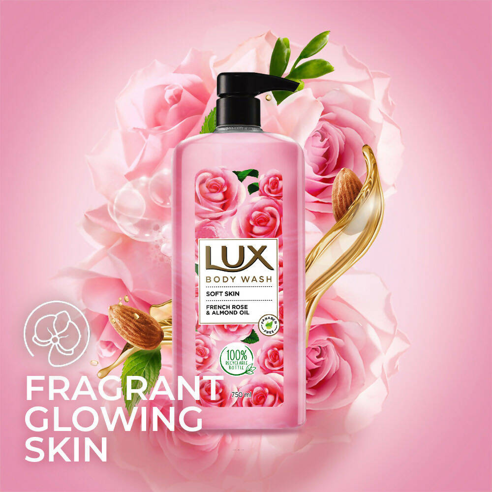 Lux Body Wash with French Rose Fragrance & Almond Oil | Grocsy
