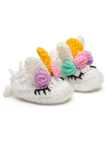 Chutput Kids Woollen Hand Knitted Unicorn Detailed Booties - White | Grocsy