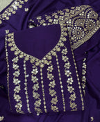 KC Latest Cocktail Wear Purple Chinon Sharara Suit For Women | Grocsy
