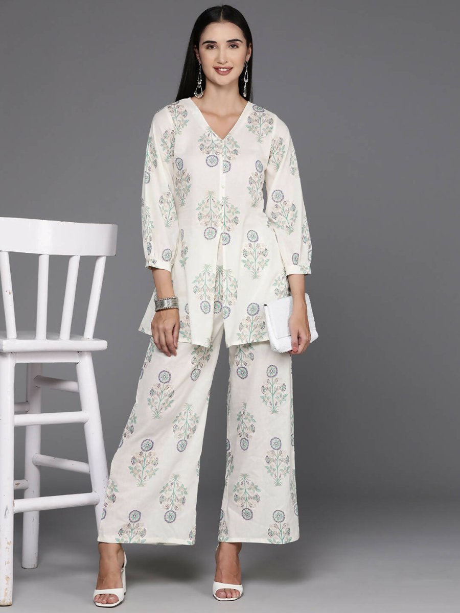 Ahalyaa Women's Traditional Wear Co-ods - Off White | Grocsy