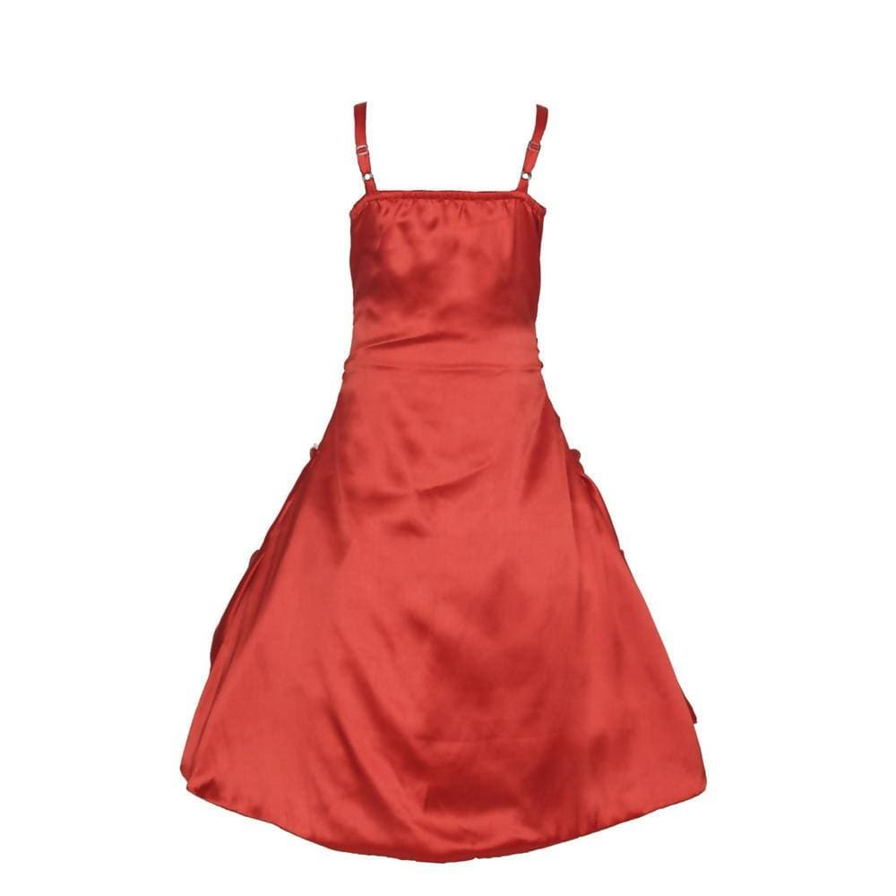 Asmaani Baby Girl's Red Modern Frock (AS-DRESS-22021) | Grocsy