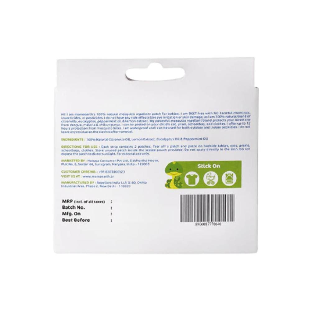 Mamaearth Natural Repellent Mosquito Patches for Babies, 24 pcs | Grocsy