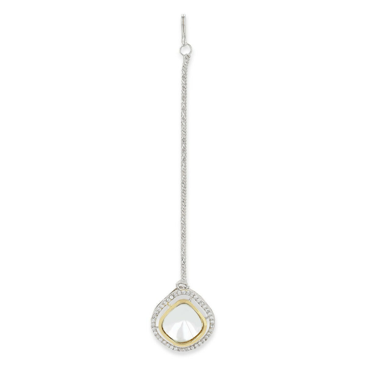 Silver Kundan Maang Tikka- Ruby Raang | Grocsy