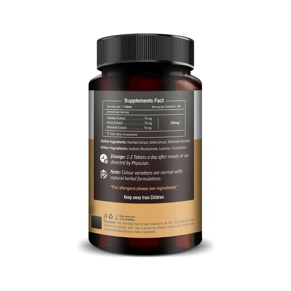 H&C Herbal Triphala Extract Quick Dissolving Tablets | Grocsy