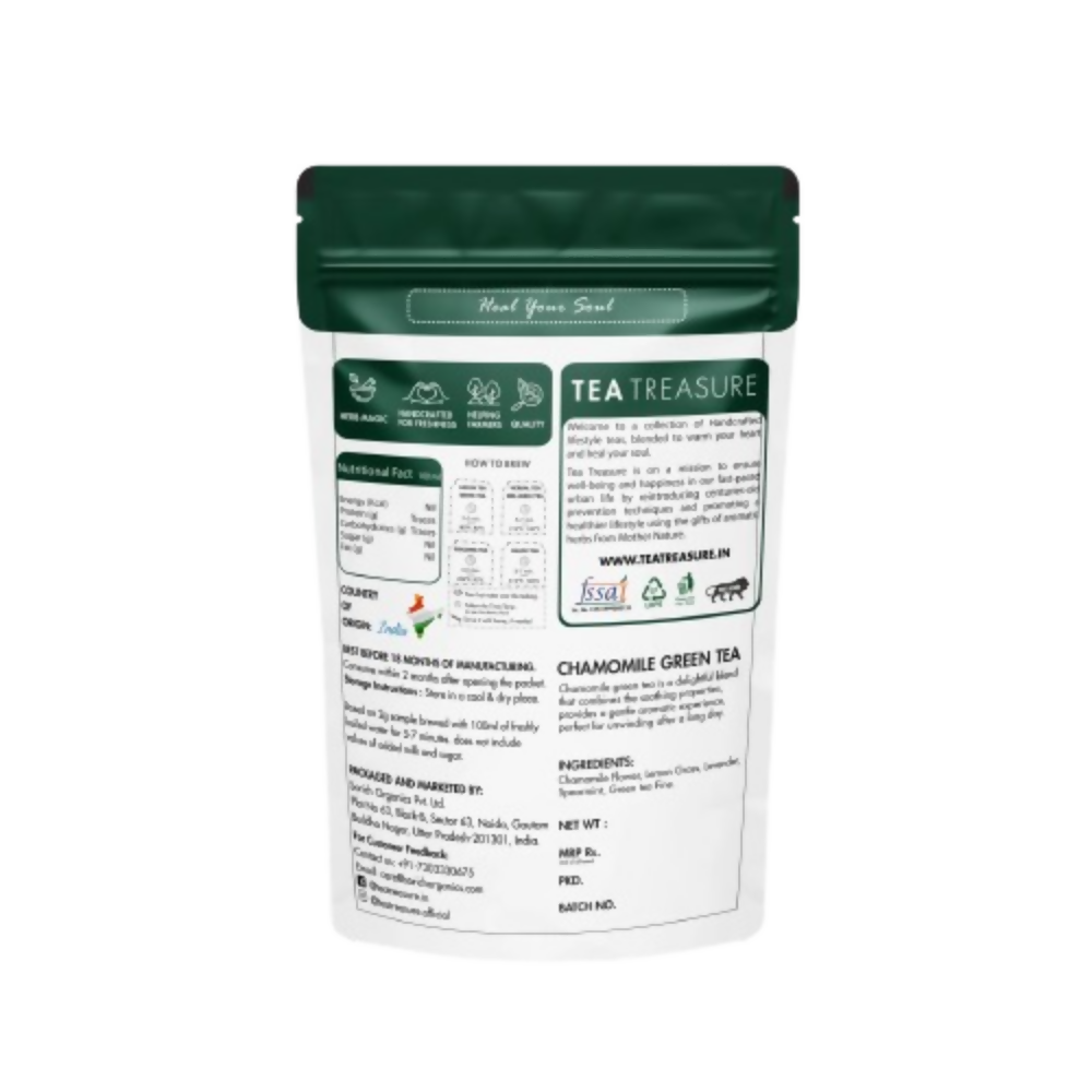 Tea Treasure Chamomile Loose Leaf Green Tea | Grocsy