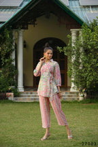 Women's Casual Fashionable Multi Mull Cotton co-ord set - Anya | Grocsy
