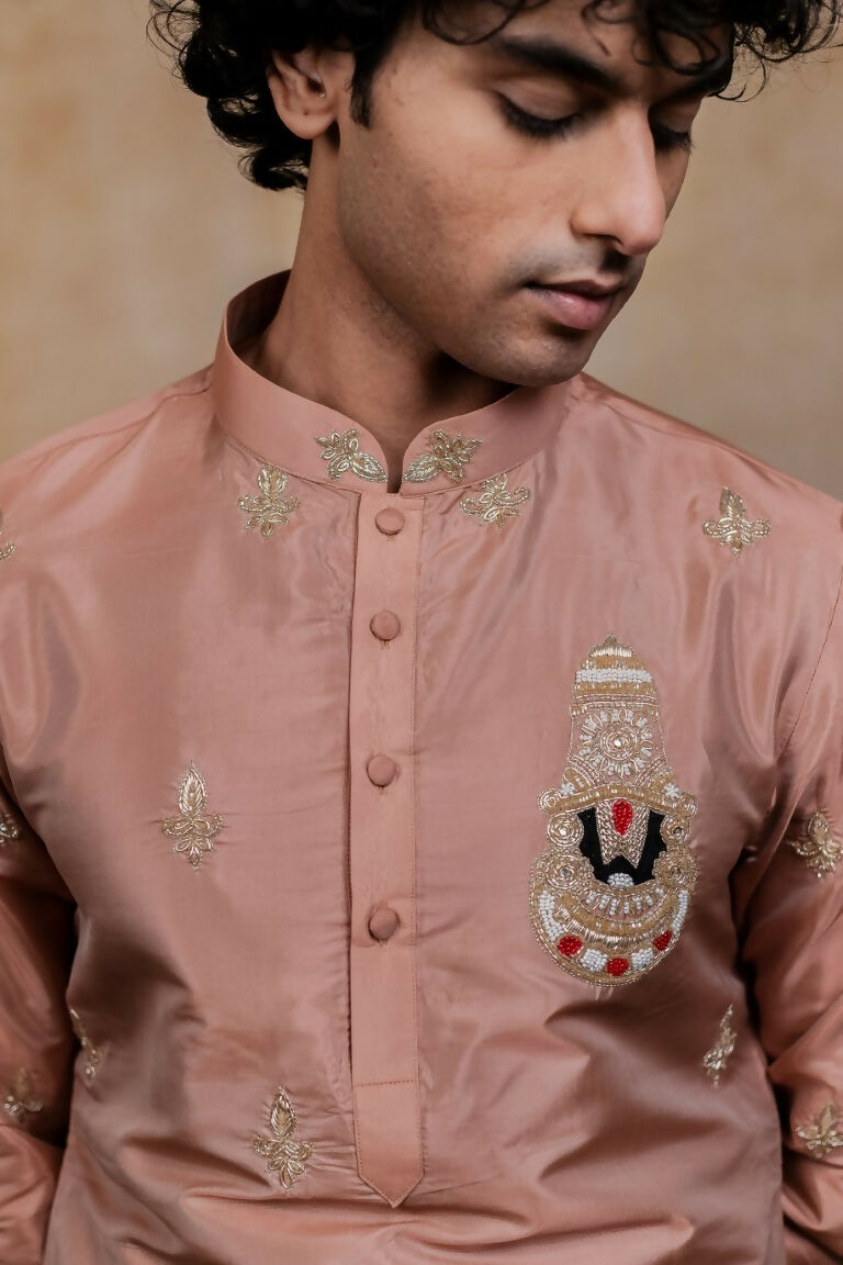 Semi Pattu Copper Balaji Ratna Pattu Set By Hilo Design | Grocsy