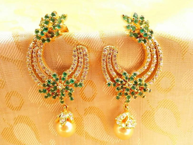 Green AD Fashion Earrings | Grocsy