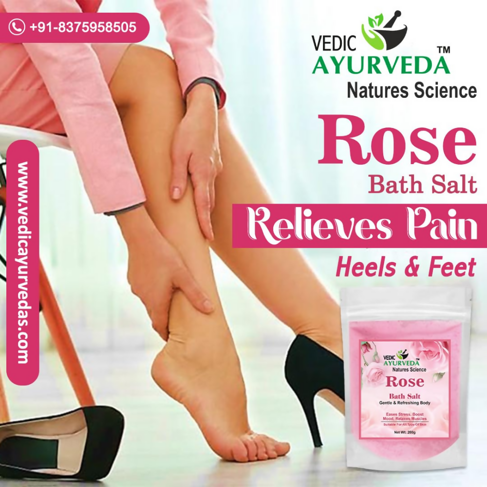 VedicAyurveda Rose Bath Salt | Grocsy