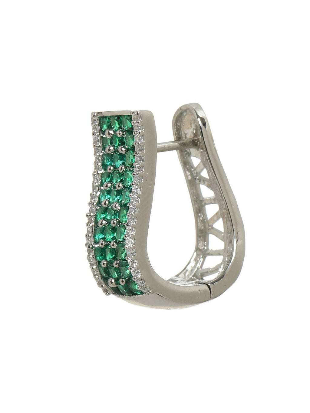 Green Hoops Earrings- Ruby Raang | Grocsy