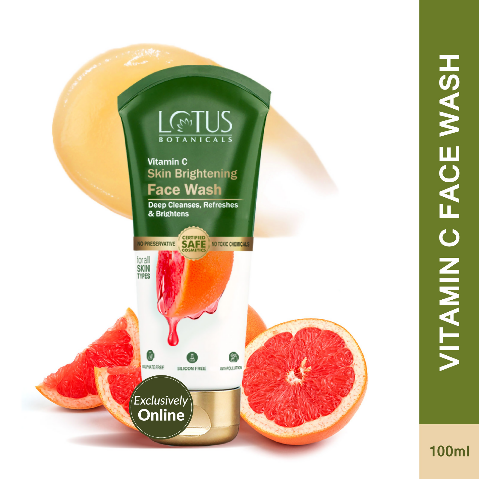 Lotus Botanicals Vitamin C Skin Brightening Face Wash | Grocsy