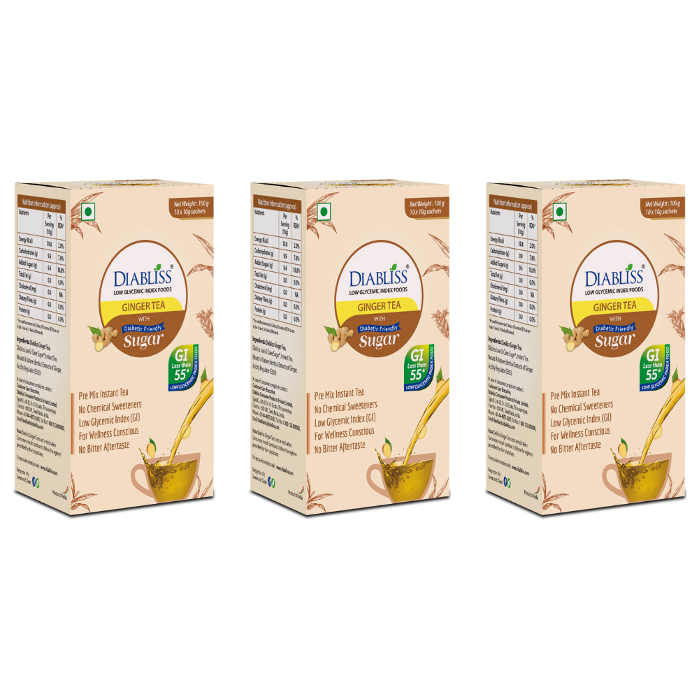 Diabliss Ginger Tea Sachets With Diabetic Friendly Sugar | Grocsy
