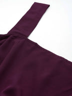 Ahalyaa Women's Traditional Wear Co-ords - Burgundy | Grocsy