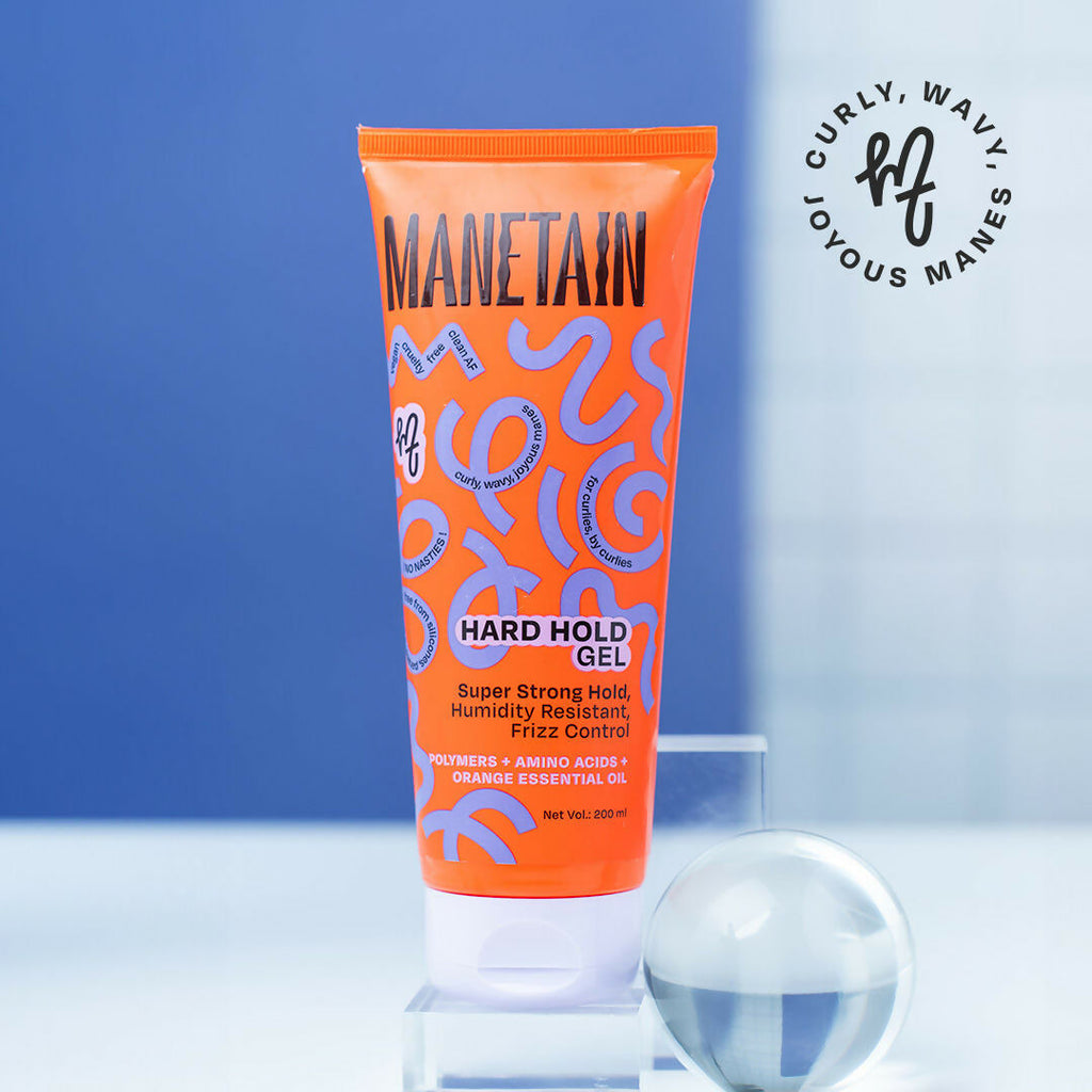 Manetain Hard Hold Gel For Curly & Wavy Hair | Grocsy