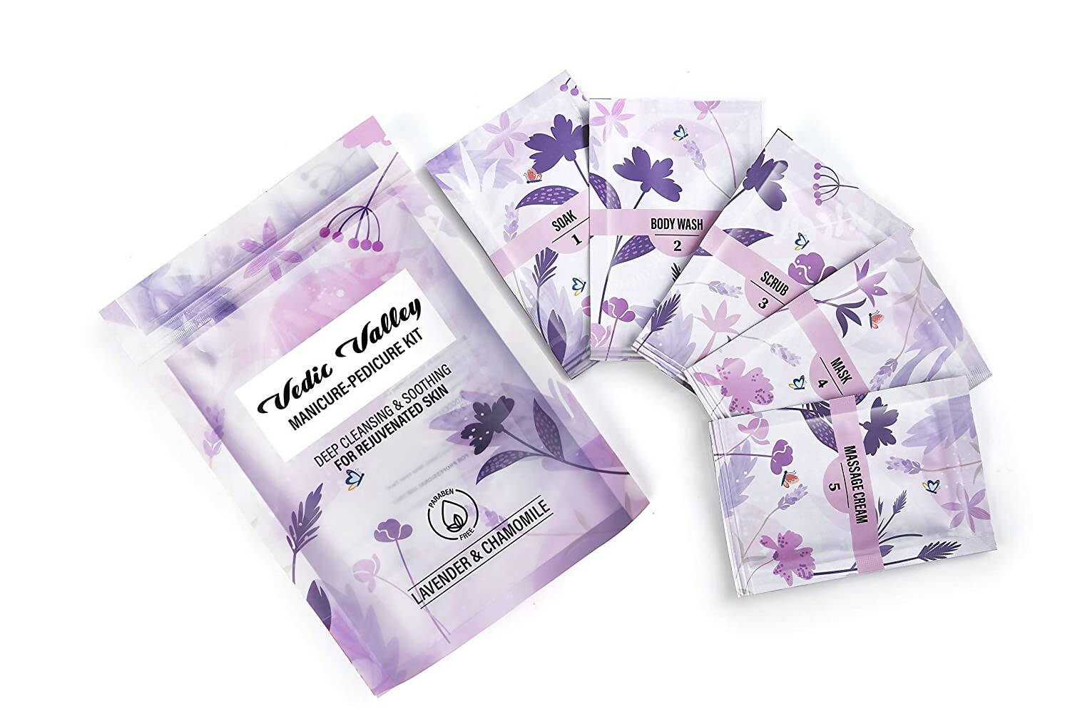 Vedic Valley Manicure and Pedicure Kit - Lavender and Chamomile | Grocsy