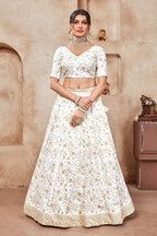 Lehenga Mart Designer Wedding Lehenga Choli For Women - White | Grocsy
