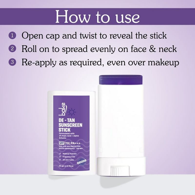 Bake De-Tan Sunscreen Stick Spf 70 Pa++++ | Grocsy