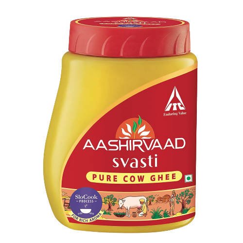 Aashirvaad Svasti Pure Cow Ghee | Premium Desi Ghee with Rich Aroma | Grocsy